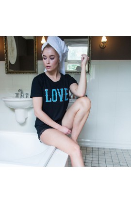 Dames - Love shirt zwart
